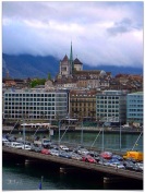 Rush Hour in Old Town Geneva